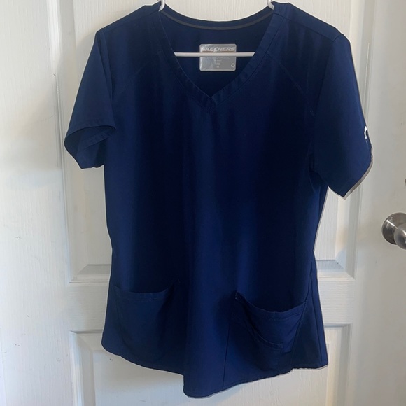 Skechers Women's Vitality V-Neck Solid Scrub Top - Picture 2 of 2